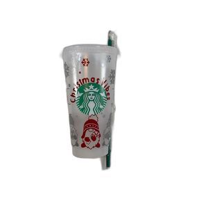 Starbucks Christmas Vibes cold coffee cup santa